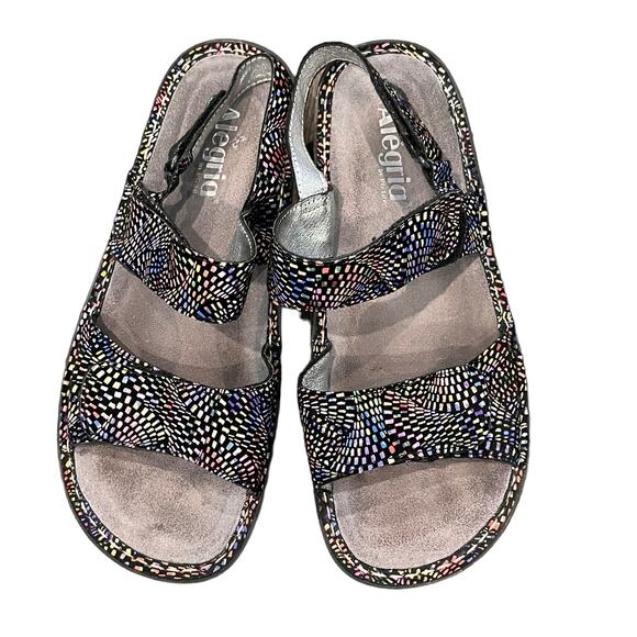 Alegria Verona Black Viewmaster Sandals Size 39 Euro 9 US
